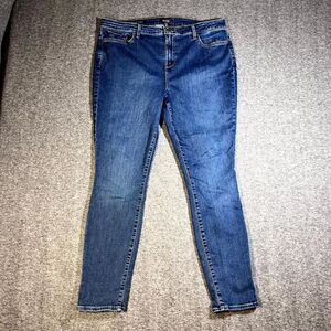 NYDJ Ami Skinny Jeans Size 16 Medium Wash Stretch Blue Denim 37x28 Preppy